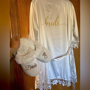 Wedding Day Bundle: Robe & Slippers